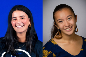 A diptych of the headshots of Charlotte Cohen (left) and Kendra Tse (right).